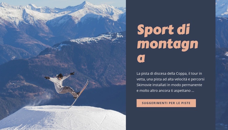 Sport di montagna Costruttore di siti web HTML