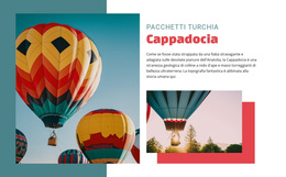Viaggio In Cappadocia - Modello Di Pagina Di Destinazione