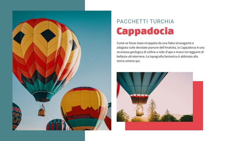 Viaggio in cappadocia Modello di sito Web