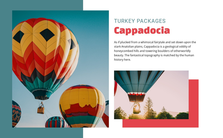 Travel in cappadocia One Page Template