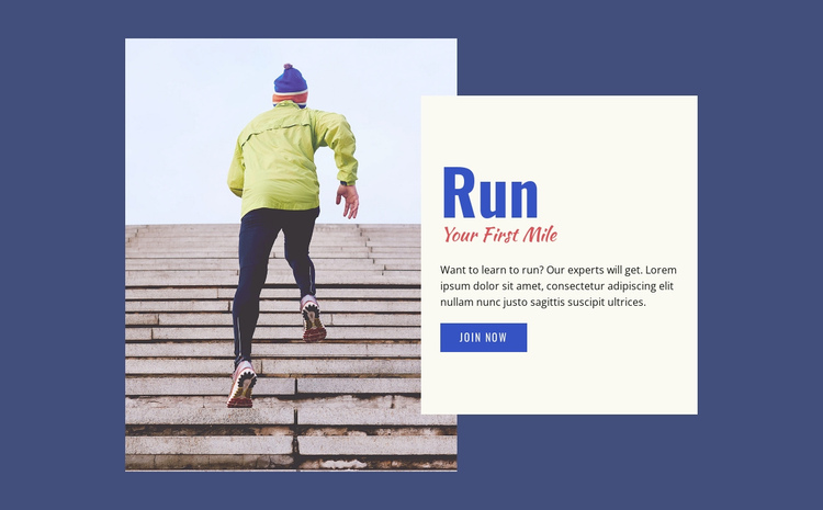 Running sport One Page Template
