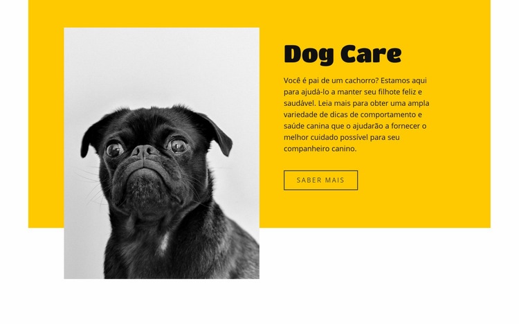 Todo mundo adora cachorros Maquete do site
