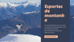 Esportes De Montanha - Modelo De Página HTML