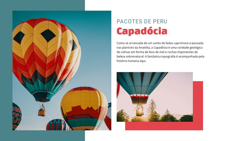 Viagem na capadócia Modelo de site