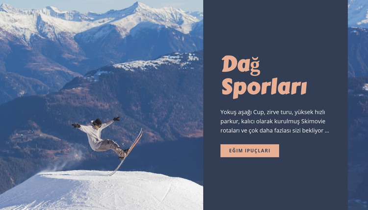 Dağ Sporları HTML Şablonu