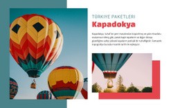 Kapadokya'Da Seyahat - Ücretsiz Web Sitesi Maketi