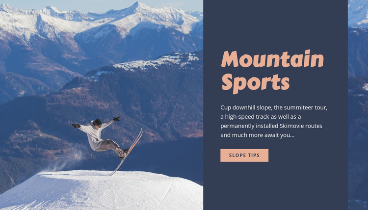 Mountain Sports Website Builder Software