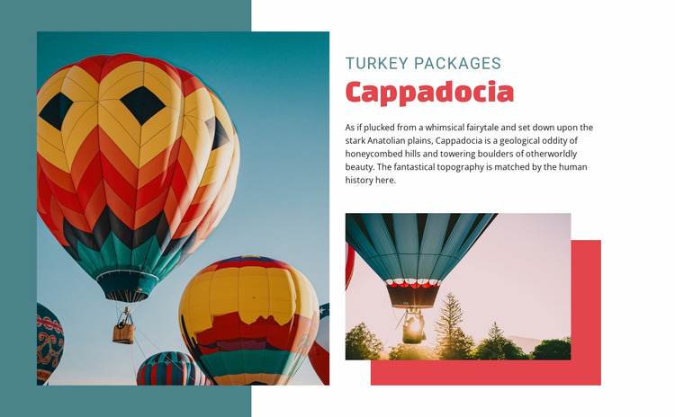 Travel in cappadocia Website Mockup