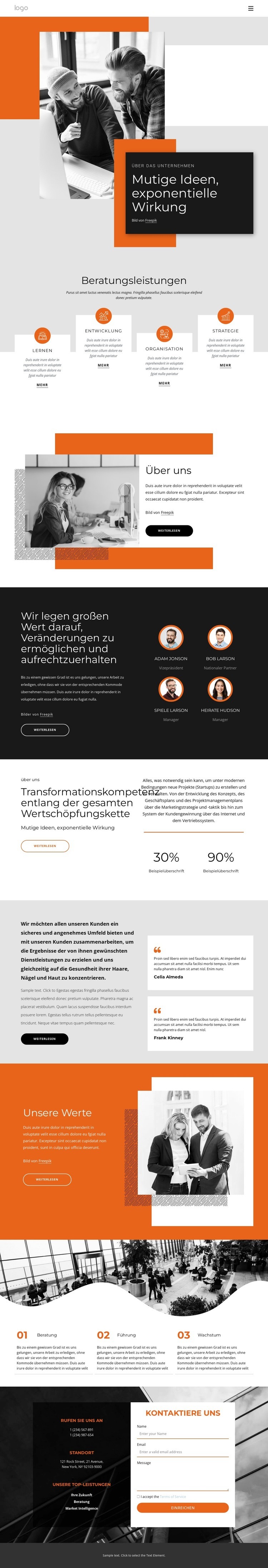 Wir messen unseren Erfolg am Erfolg unserer Kunden Landing Page