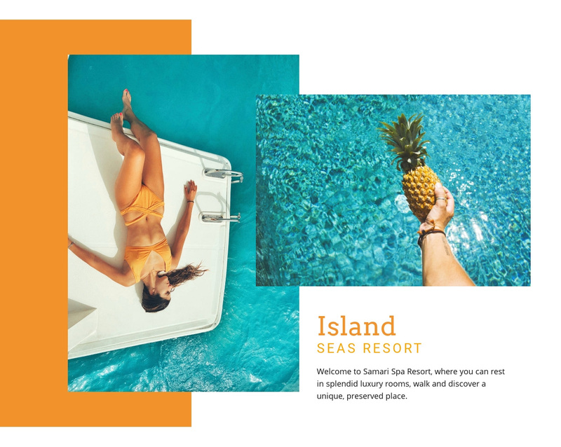 Islan seas resort Web Page Design
