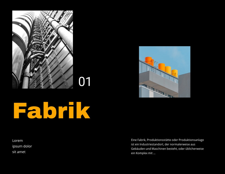Fabrik Website-Vorlage