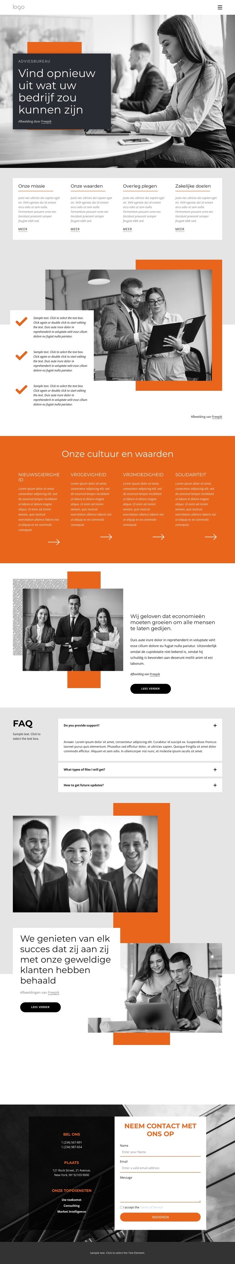 We hebben de regels overtreden door strategieën op maat te ontwikkelen Website mockup