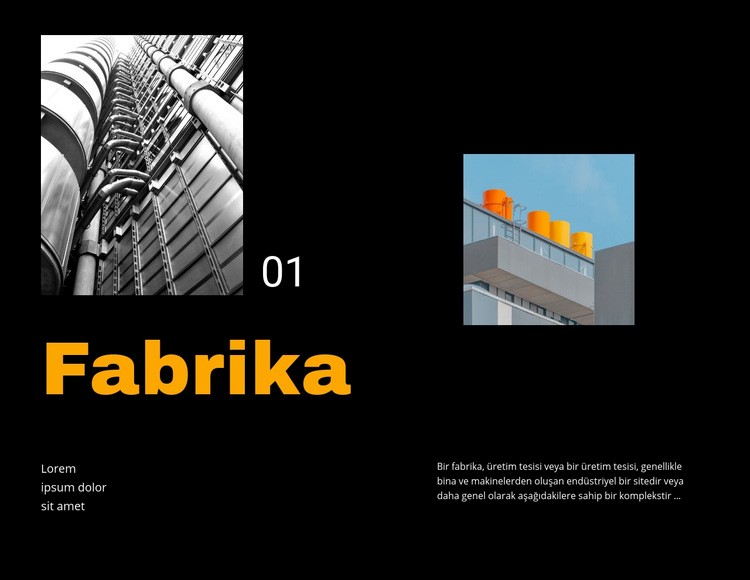 Fabrika Web Sitesi Mockup'ı