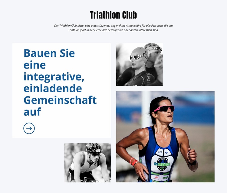 Triathion Club Website design