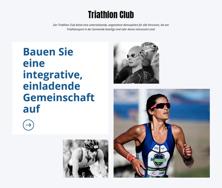 Triathion Club Website-Modell