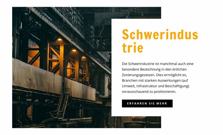 Schwerindustrie Website-Vorlage