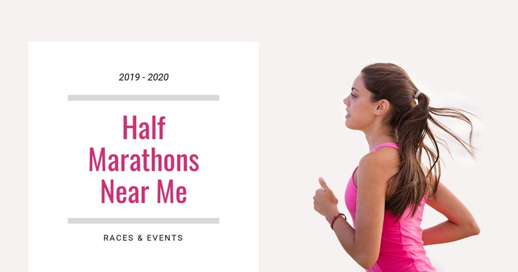 Half Marathons Near Me Elementor Template Alternative