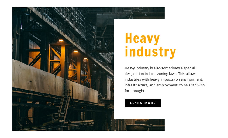 Heavy industry Homepage Design