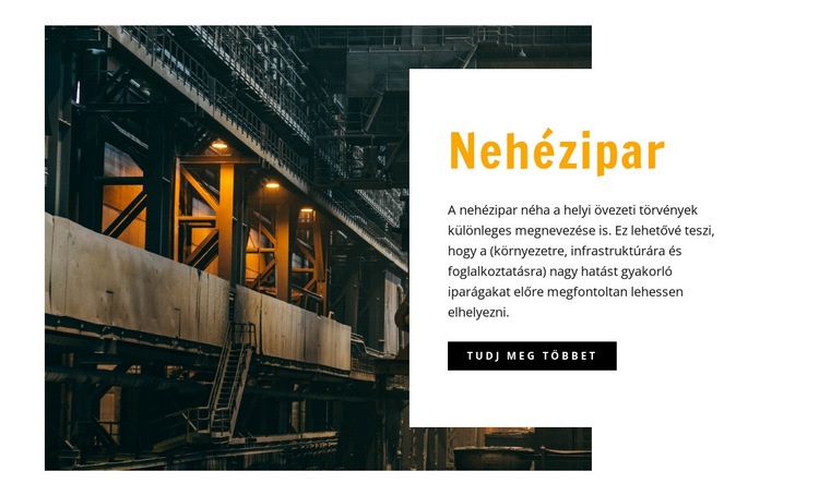 Nehézipar WordPress Téma