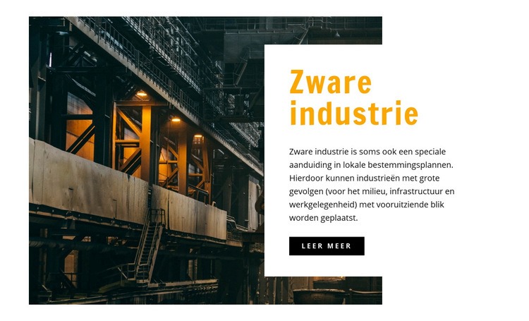 Zware industrie Bestemmingspagina