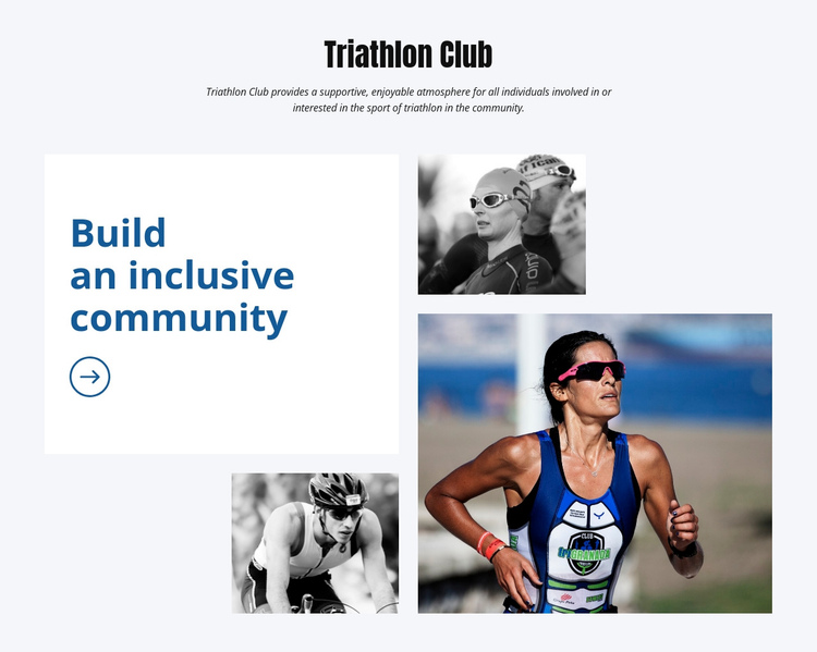 Triathion Club One Page Template