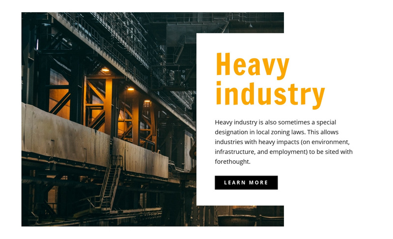 Heavy industry Web Page Design