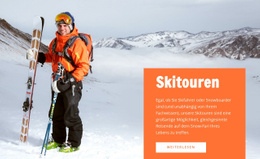 Skitouren - HTML5-Vorlage Für Eine Seite