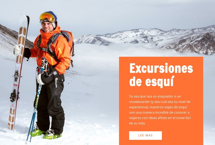 Tours de Esquí Diseño de páginas web