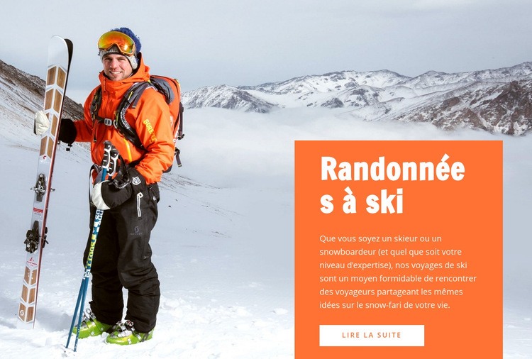 Tours de ski Modèles de constructeur de sites Web
