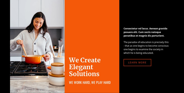 Elegant Solutions Homepage Design