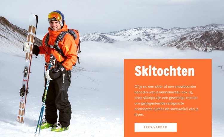 Skitochten CSS-sjabloon