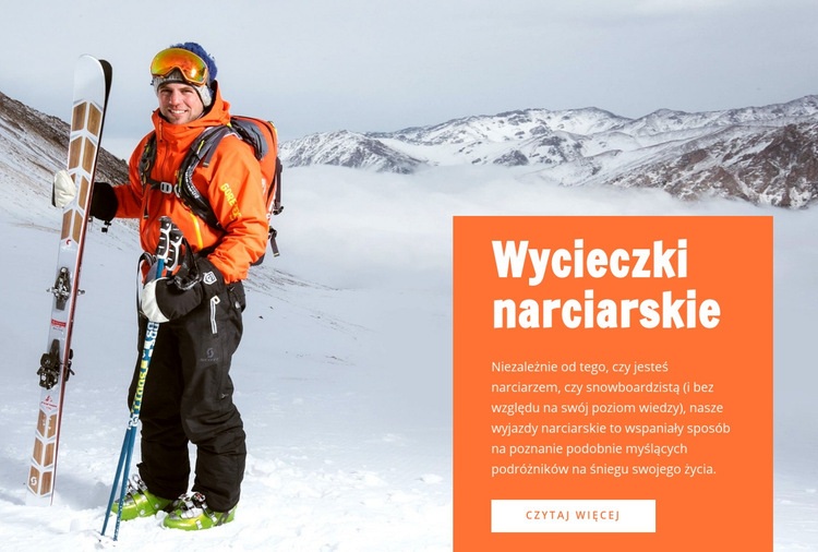Wycieczki narciarskie Kreator witryn internetowych HTML
