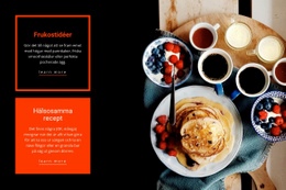 Hälsosamma Recept Frukost - Webbplatsmall Gratis Nedladdning
