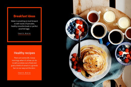 Healthy Recipes Breakfast - Website Templates