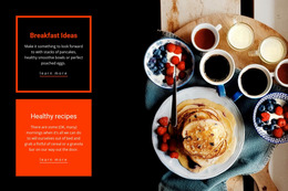 Healthy Recipes Breakfast - Modern Website Mockup