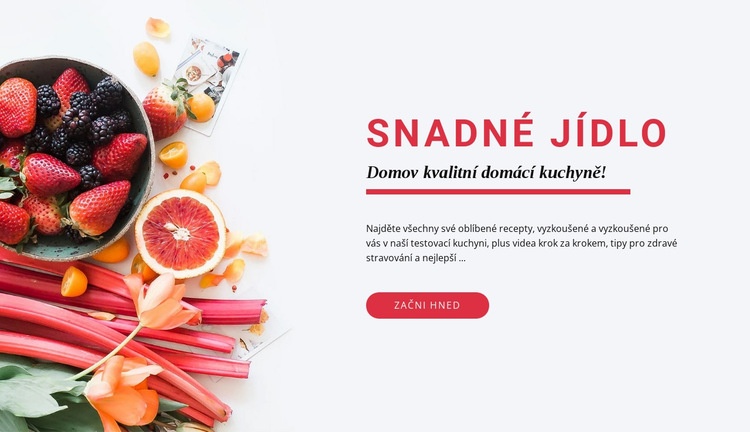 Snadné jídlo Šablona CSS