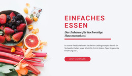 Einfaches Essen – Vorlage Für Website-Builder