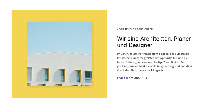 Architekten Planer Designer Joomla Vorlage