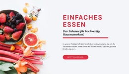 Einfaches Essen - Responsive Website-Vorlagen