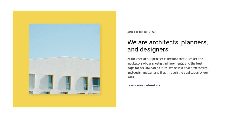 Architects planners designers Elementor Template Alternative