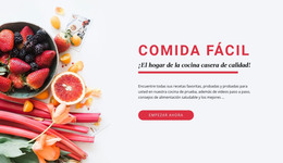 Comida Fácil - Plantilla De Creación De Sitios Web