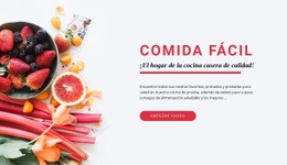 Comida Fácil - Plantilla Moderna De Una Página