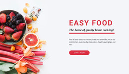 Easy Food - Easy-To-Use Homepage Design