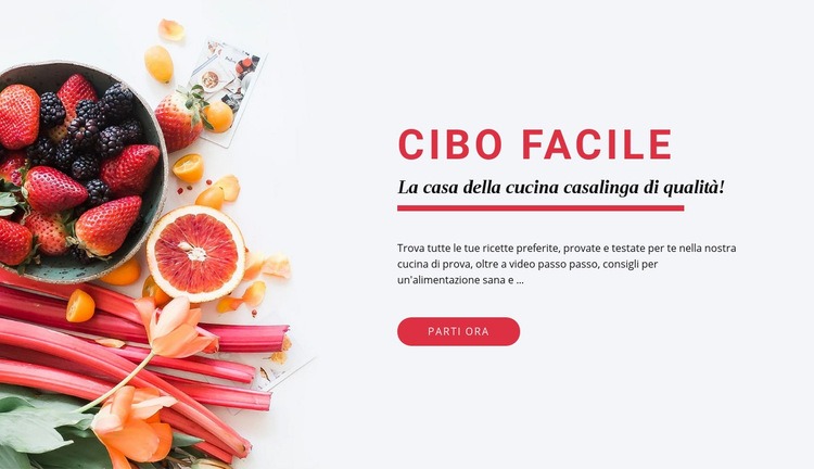 Cibo facile Modelli di Website Builder