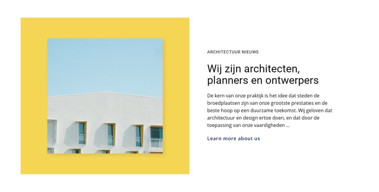 Architecten planners ontwerpers CSS-sjabloon