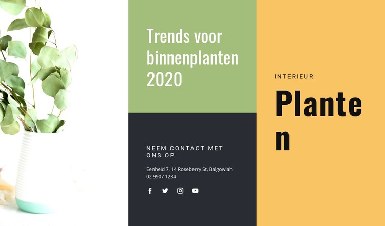 Trends binnenplanten CSS-sjabloon