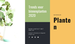 Trends Binnenplanten - HTML-Websitesjabloon