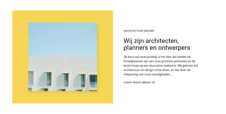 Architecten planners ontwerpers Html Website Builder