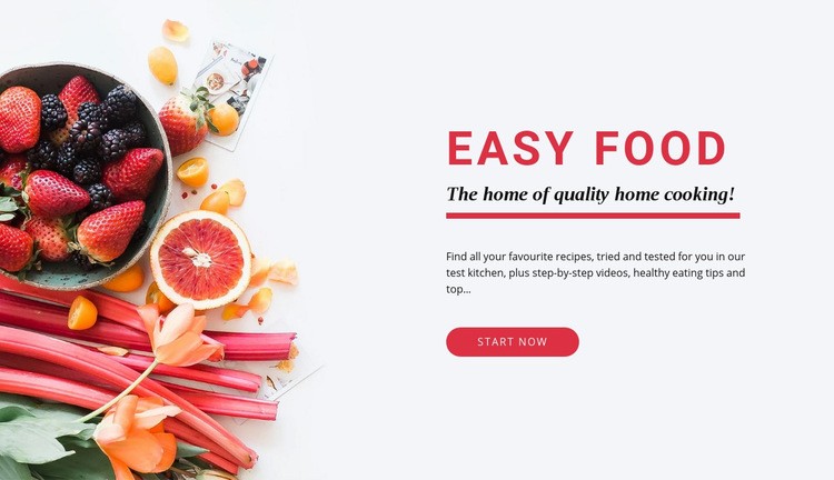 Easy Food Webflow Template Alternative