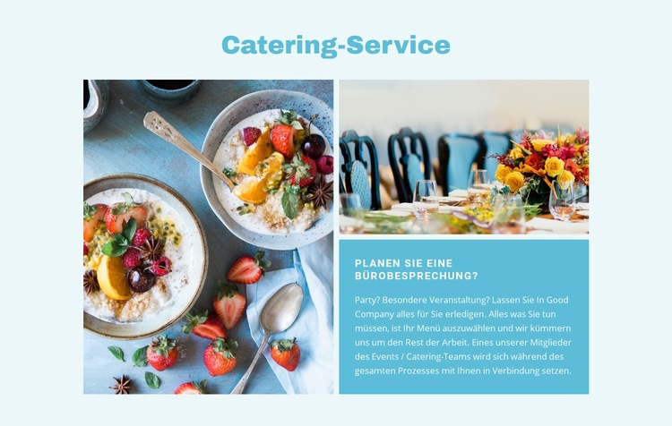 Catering-Service Eine Seitenvorlage